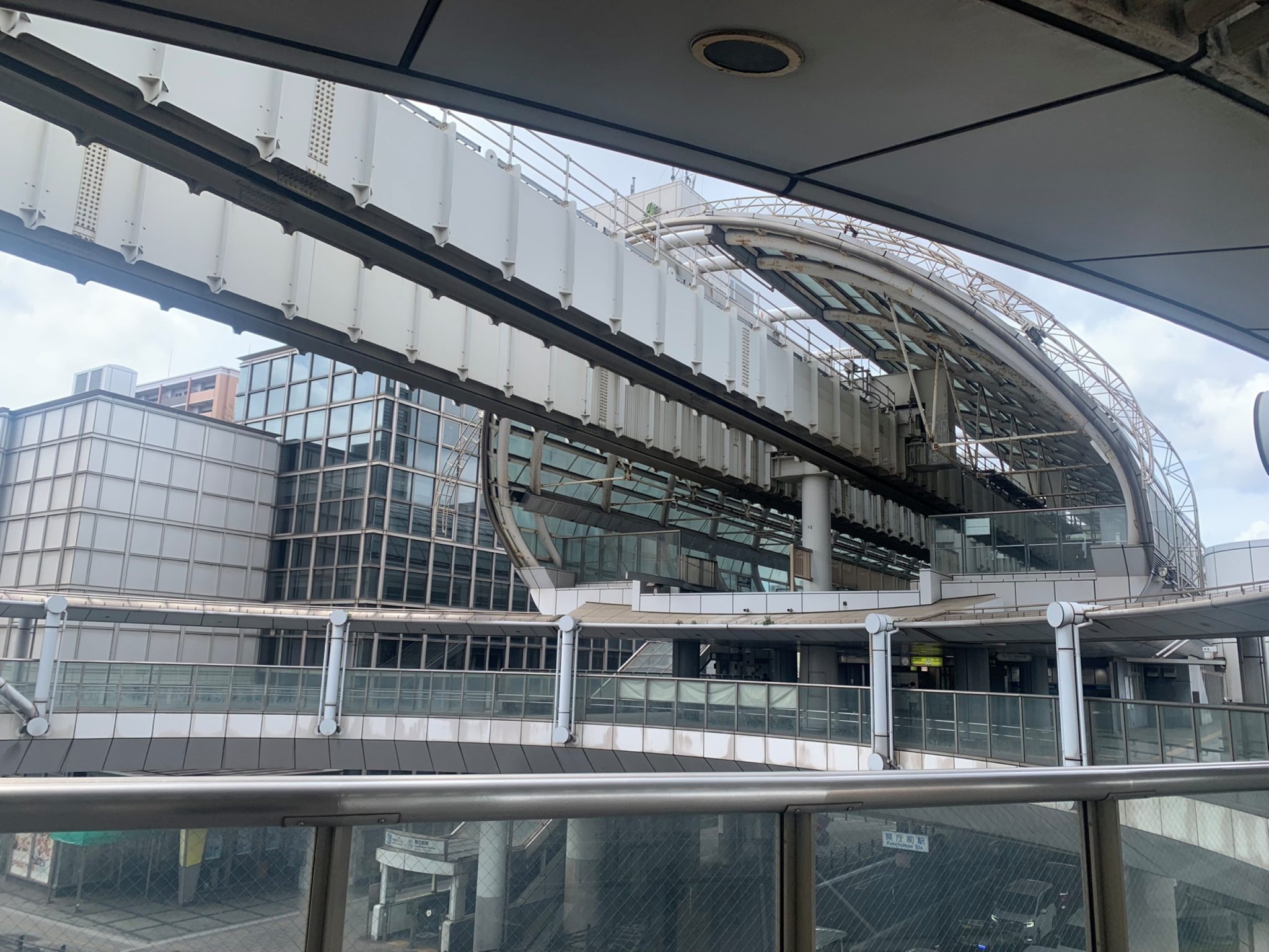 千葉県千葉市中央区 千葉都市モノレール 県庁前駅 歩道橋 / Chiba City Chuo-ku, Chiba-shi, Chiba Chiba Urban Monorail Kencho-mae Station Pedestrian bridge